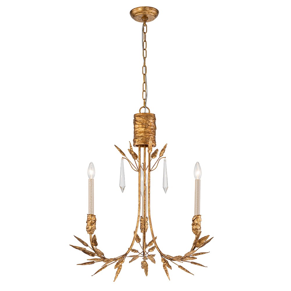 Palm d'Or 3 Light Chandelier. Picture 1