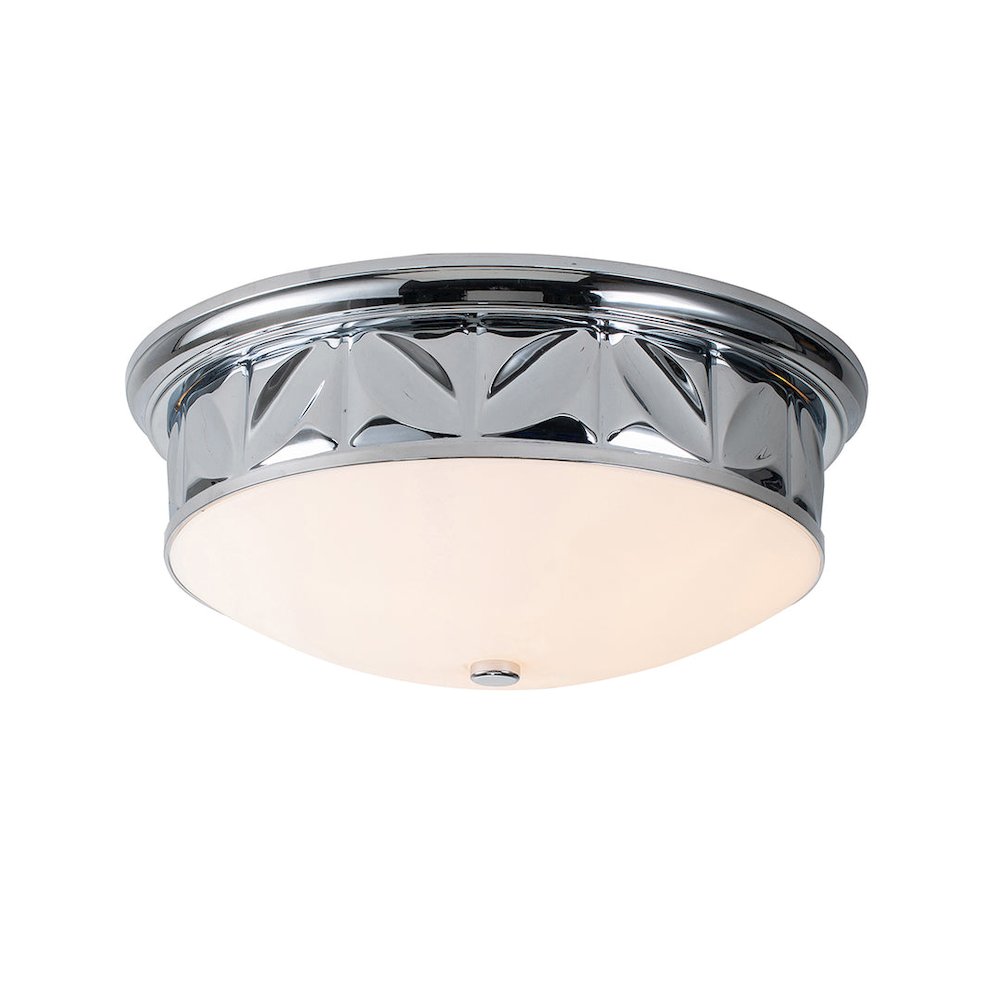 Epsilon 3 Light Flush Mount Polished Chrome. Picture 1