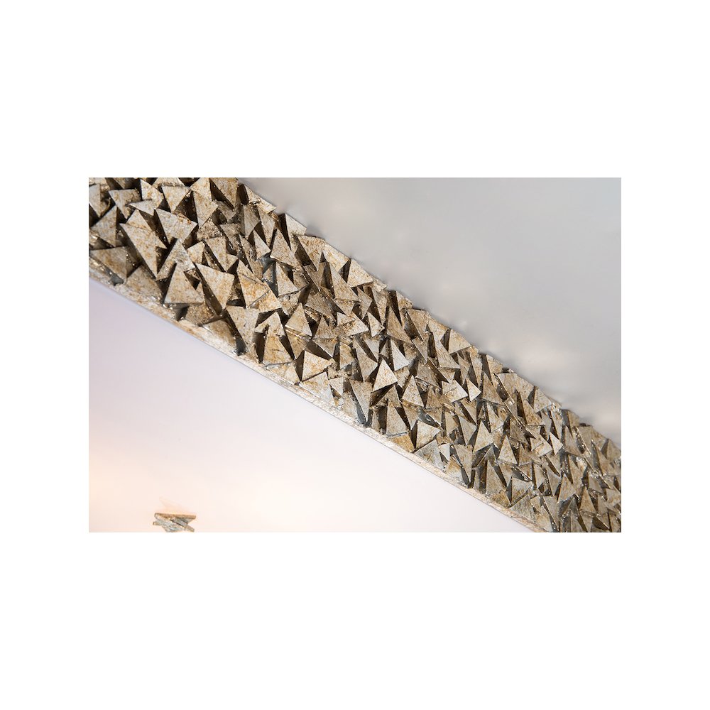 Mosaic Square 3-Light Flush in Silver. Picture 2