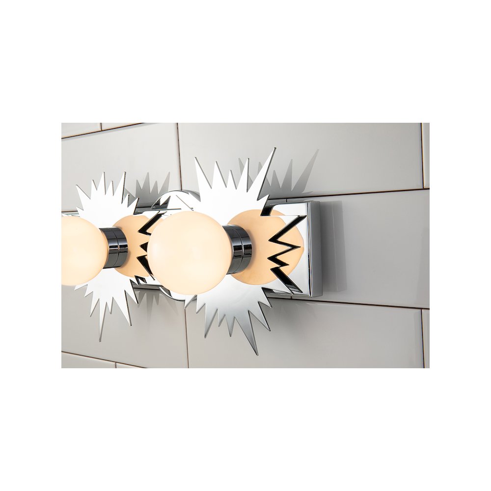 Soleil 2 Light Bath Vanity Silver Star In Polished Chrome. Picture 3