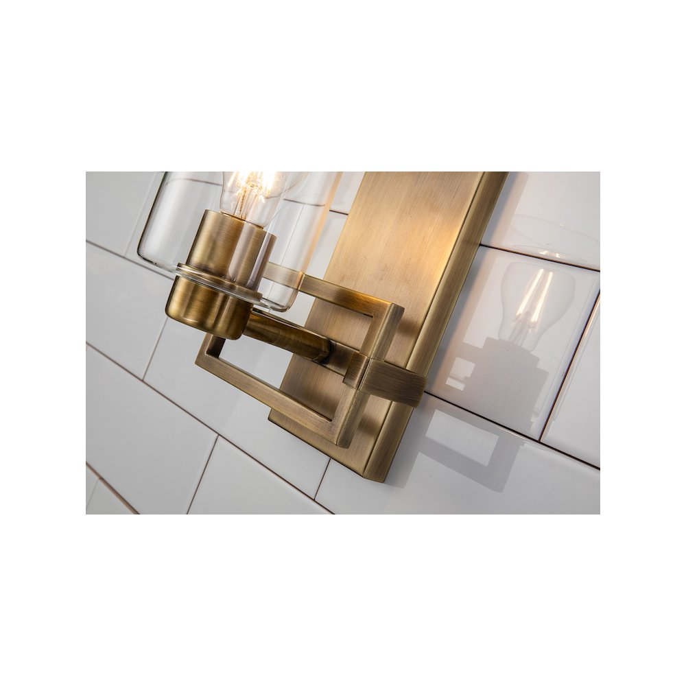 Estes 1 Light Wall Sconce In Aged Brass. Picture 2