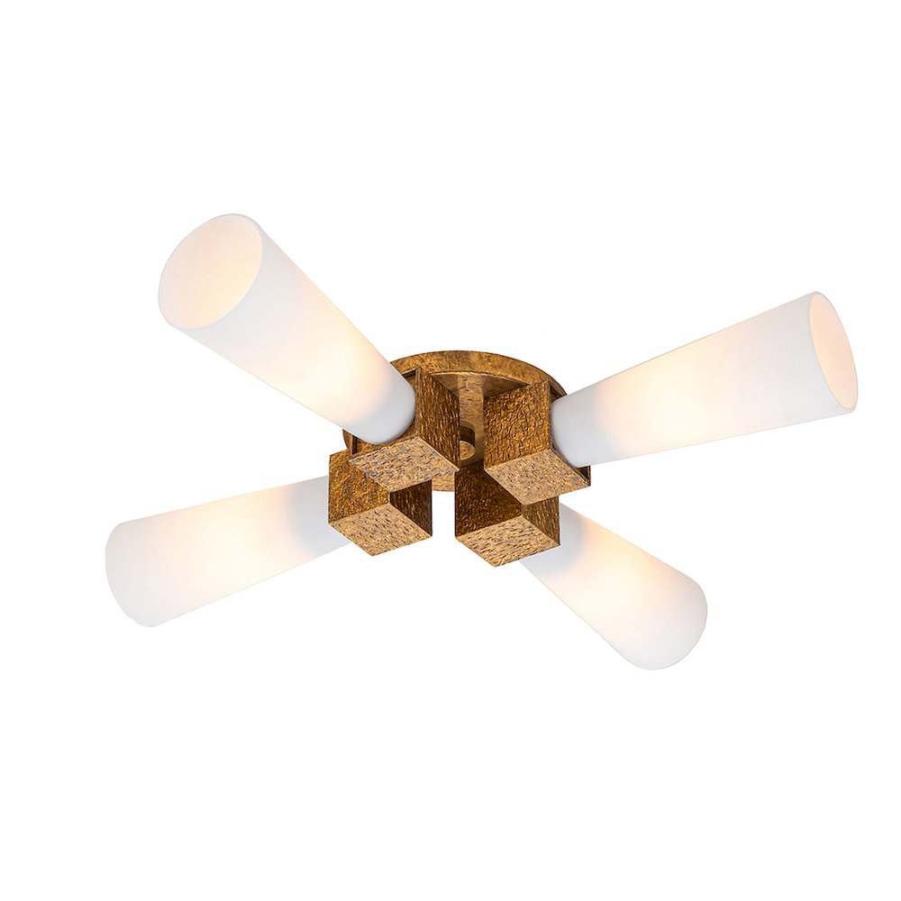 Kristy 4 Light Flush Mount Gold. Picture 1