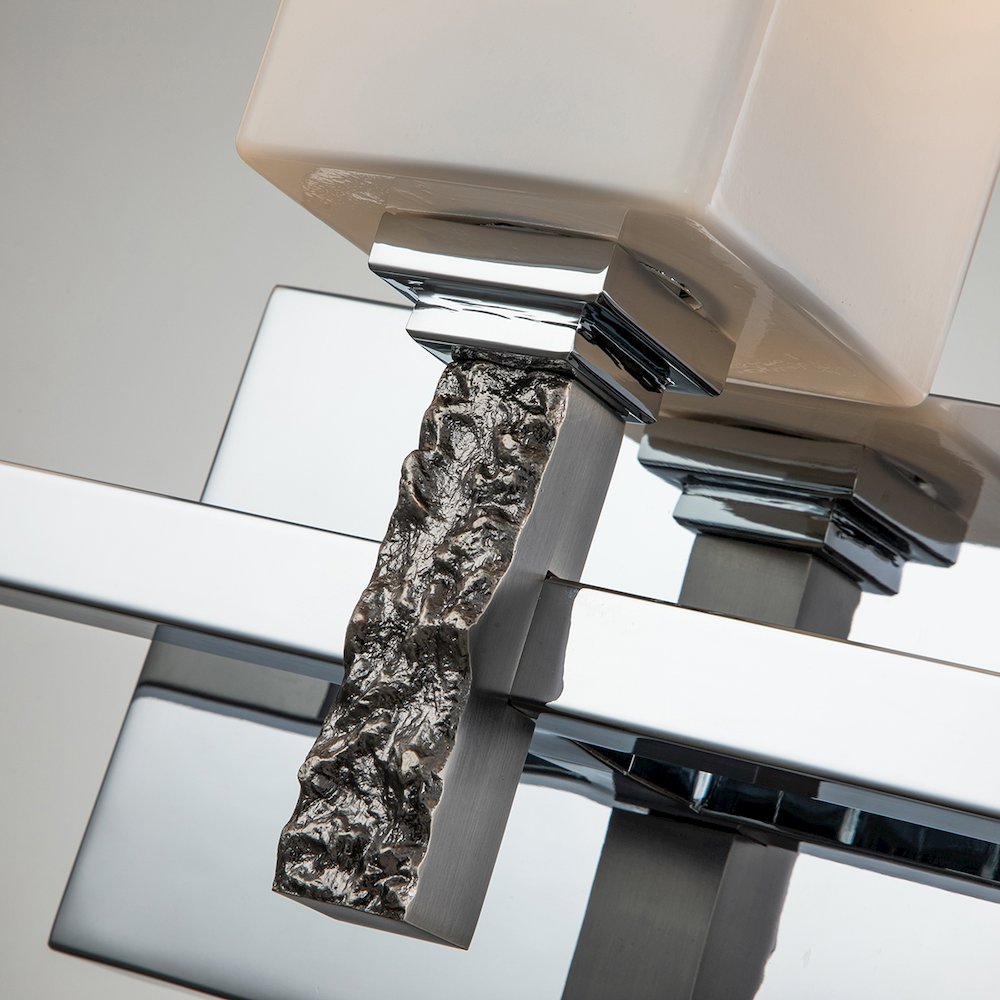 Jack 3 Light Bath Bar in Polished Chrome. Picture 4