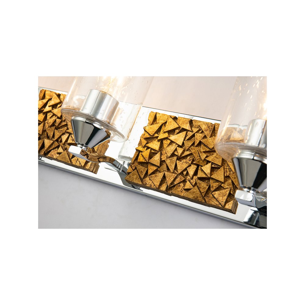 Bocage 4 Light Bath Bar In Polished Chrome And Gold. Picture 3