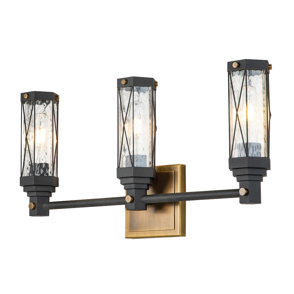 Abbey 3 Light Mid Century Modern Wall Sconce. Picture 1