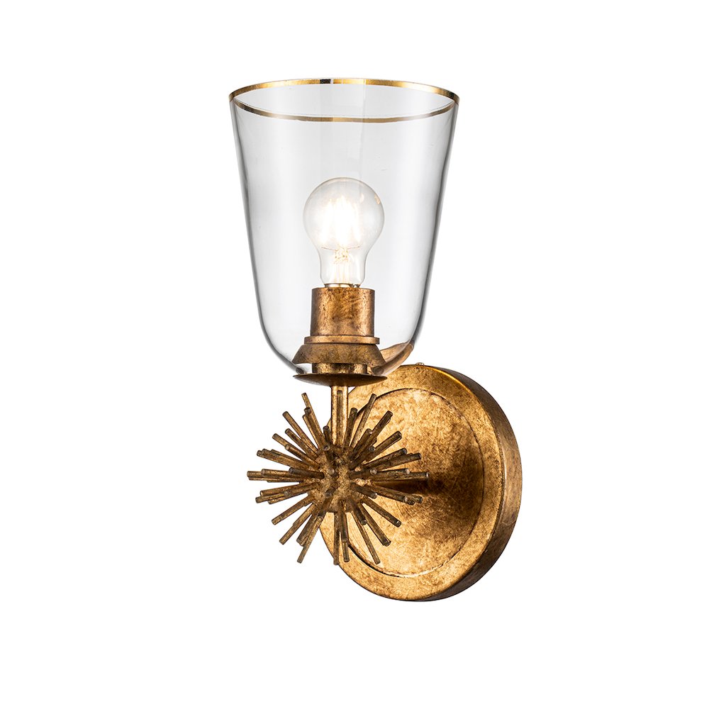 Staring 1 Light Sconce in GoldLeaf. Picture 1