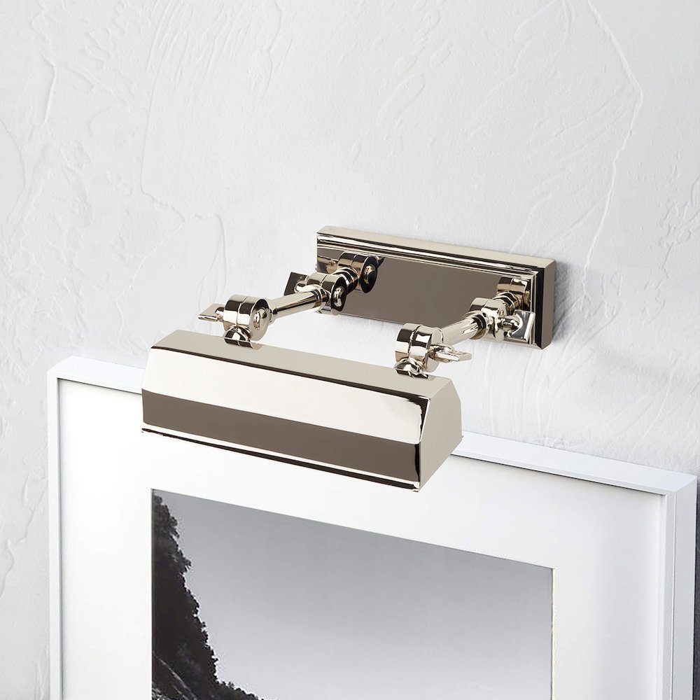 Chawton 1 Light small Picture Light in Polished Nickel. Picture 2