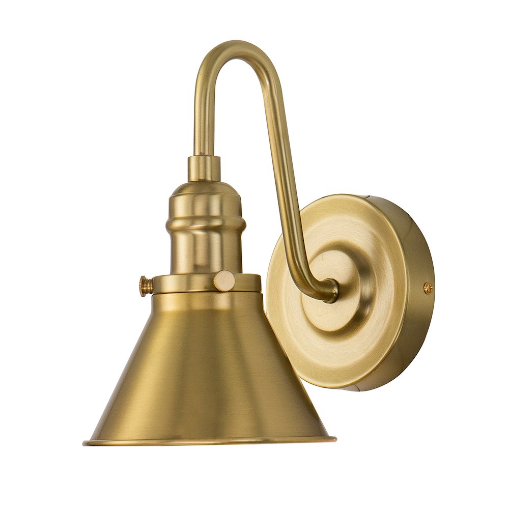 Provence 1 Light Bath Sconce In Aged Brass. Picture 1