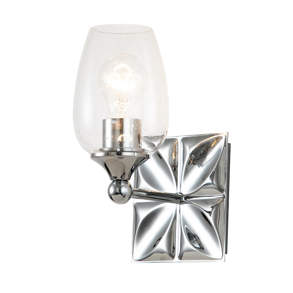 Epsilon Modern 1 Light Wall Sconce in Polished Chrome. Picture 1
