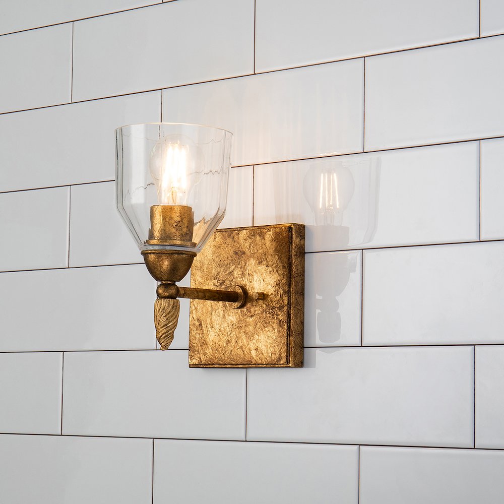Felice 1 Light Wall Sconce In Gold. Picture 2