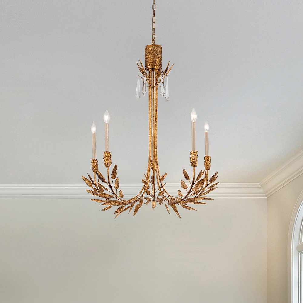 Palm d'Or 5 Light Chandelier. Picture 6