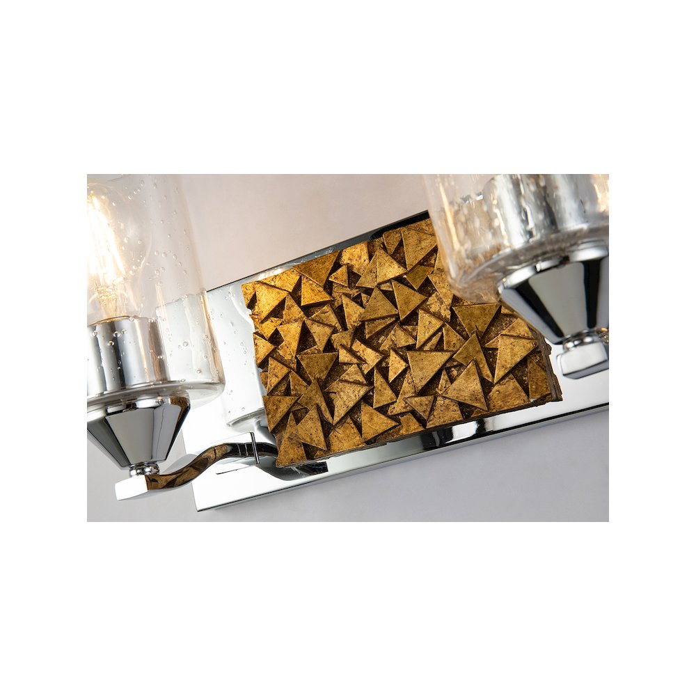 Bocage 2 Light Wall Vanity In Polished Chrome And Gold. Picture 3