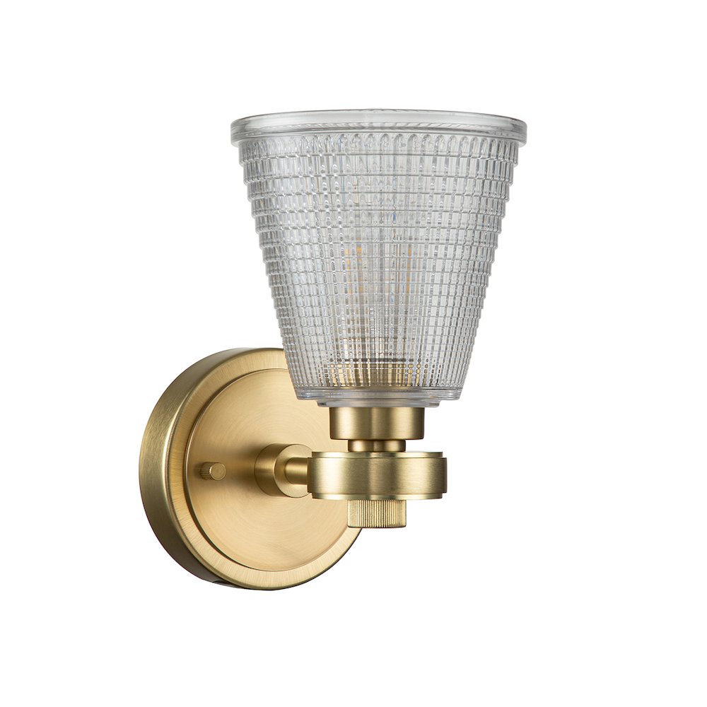 Gunnislake1 1 Light Bath Light in Brushed Brass. Picture 3