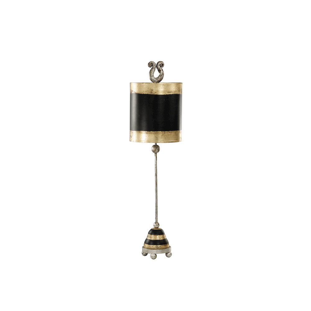 Phoenician Black & Gold Vintage Inspired Accent Table Lamp By Lucas McKearn. Picture 1