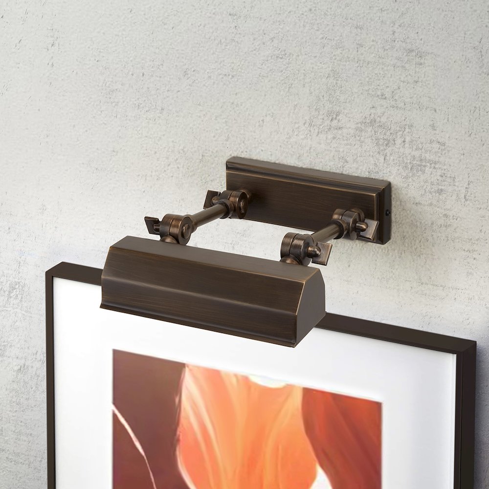 Chawton 1 Light Small Picture Light in Dark Bronze. Picture 2