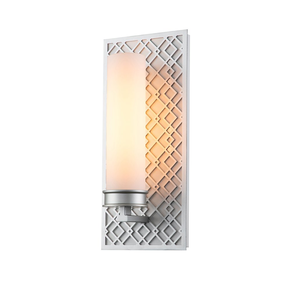 Ziggy 1 Lt Bath Bar in Lacquered Silver. Picture 1
