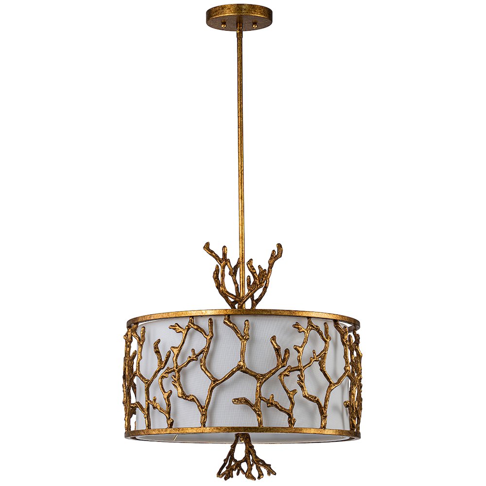 The Coral Chandelier in Gold Leaf. Picture 2
