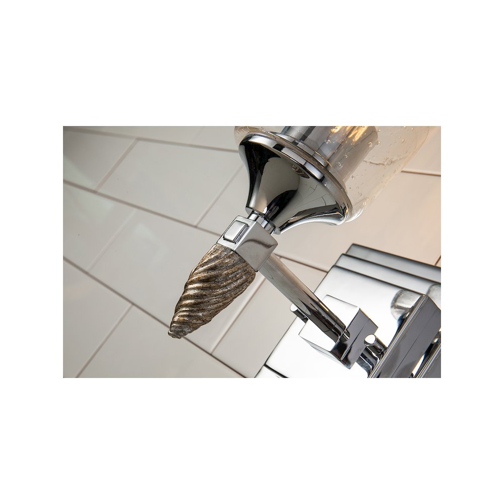 Vetiver 1 Light Wall Sconce in Polished Chrome with Silver Accent. Picture 2