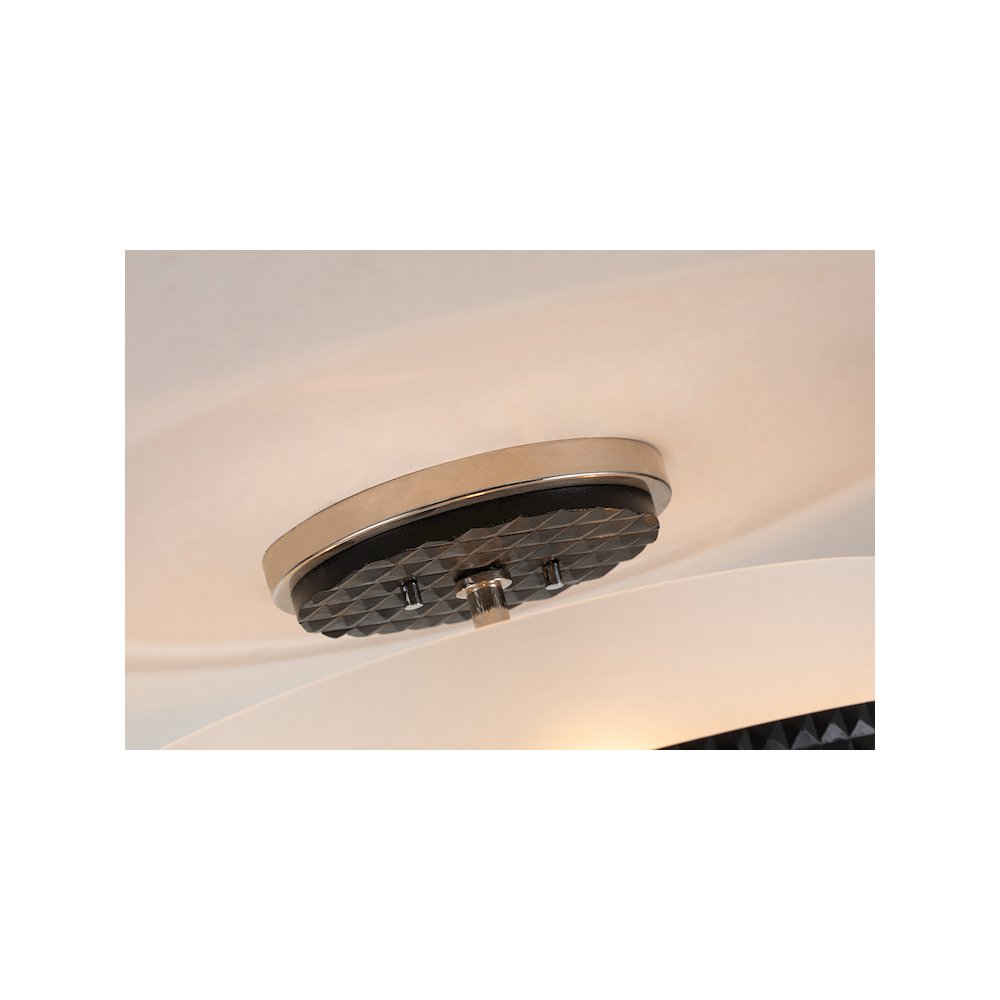 Mazant 3 Light Semi Flush in Black and Chrome. Picture 4