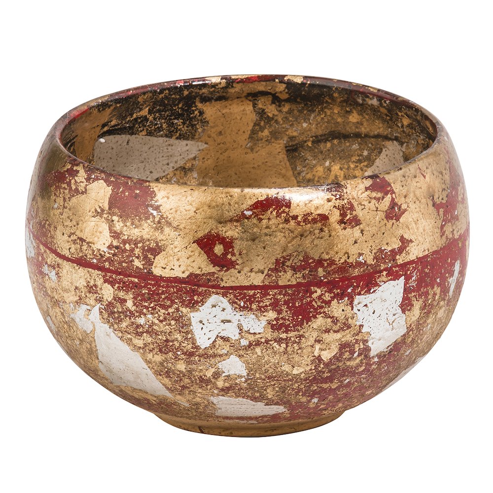 Vermillion Gold Charming Accent Bowl. Picture 1