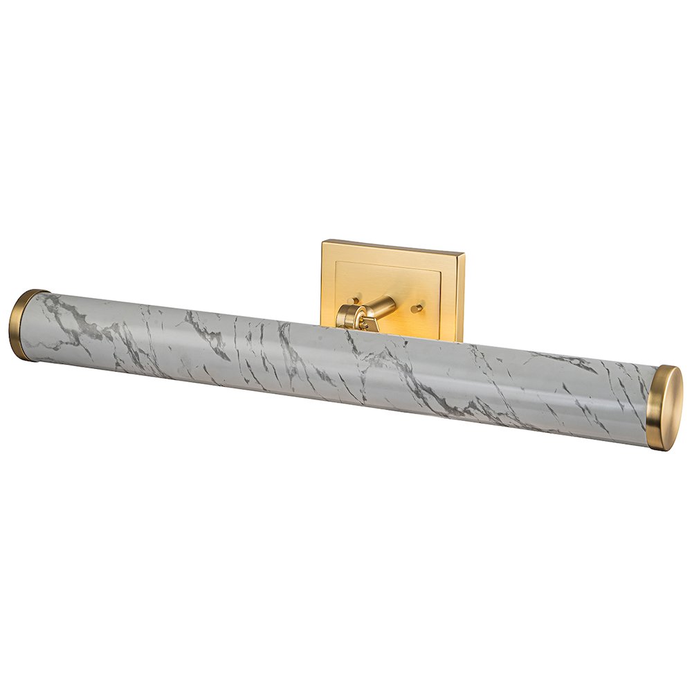 Coates Large Picture Light in Carrera Stone. Picture 1