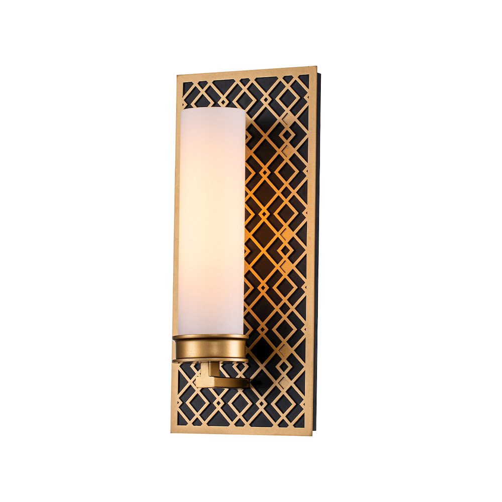 Ziggy 1 Lt Bath Bar in Lacquered Gold. Picture 1
