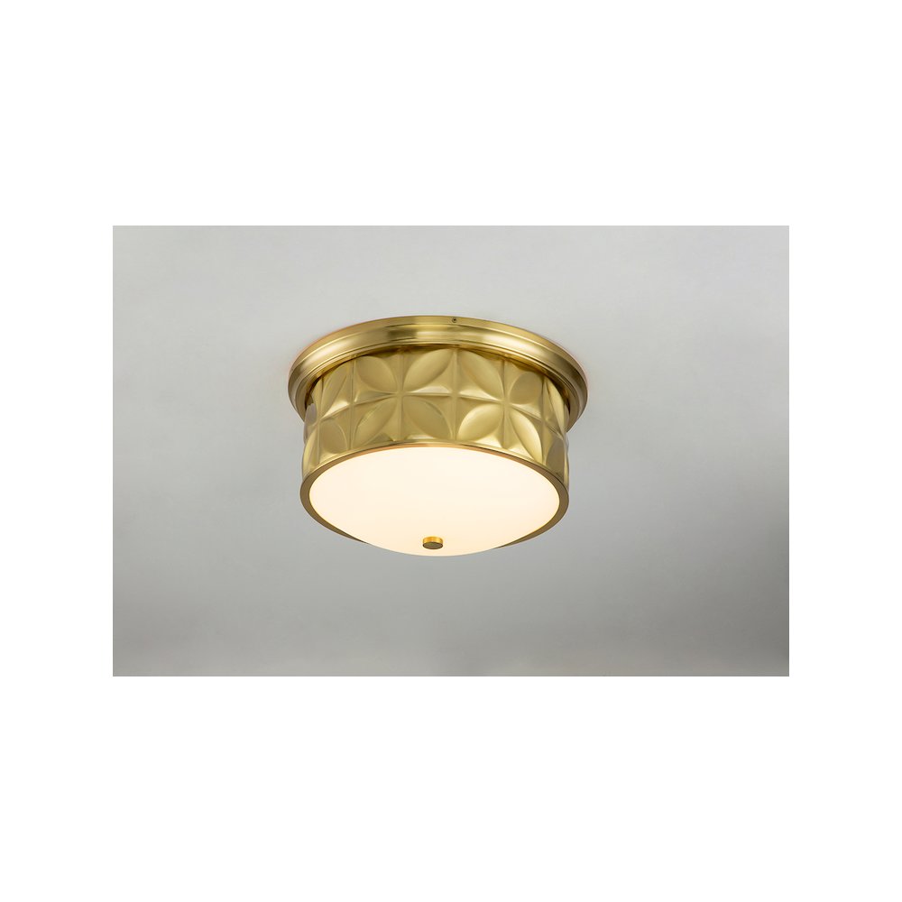 Epsilon Aged Brass Flushmount. Picture 1