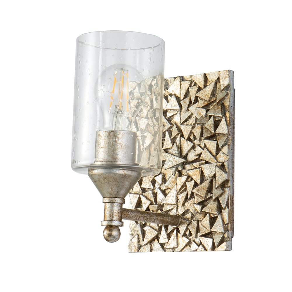 Mosaic 1-Light Wall Sconce In Antique Silver. Picture 1