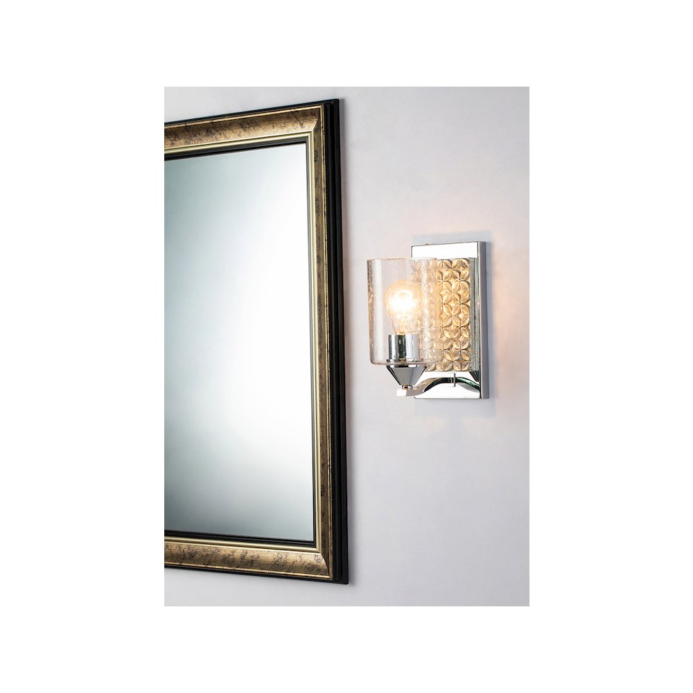 Arcadia 1 Light Wall Sconce in Polished Chrome and Silver. Picture 2