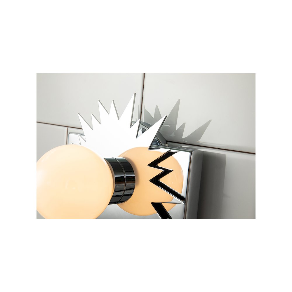 Soleil 1 Light Wall Sconce Silver Star In Polished Chrome. Picture 4