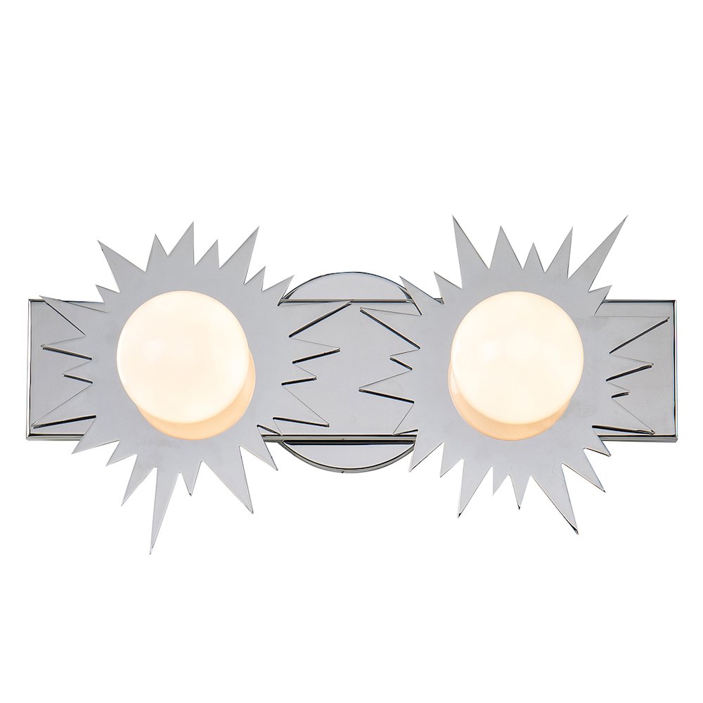 Soleil 2 Light Bath Vanity Silver Star In Polished Chrome. Picture 1