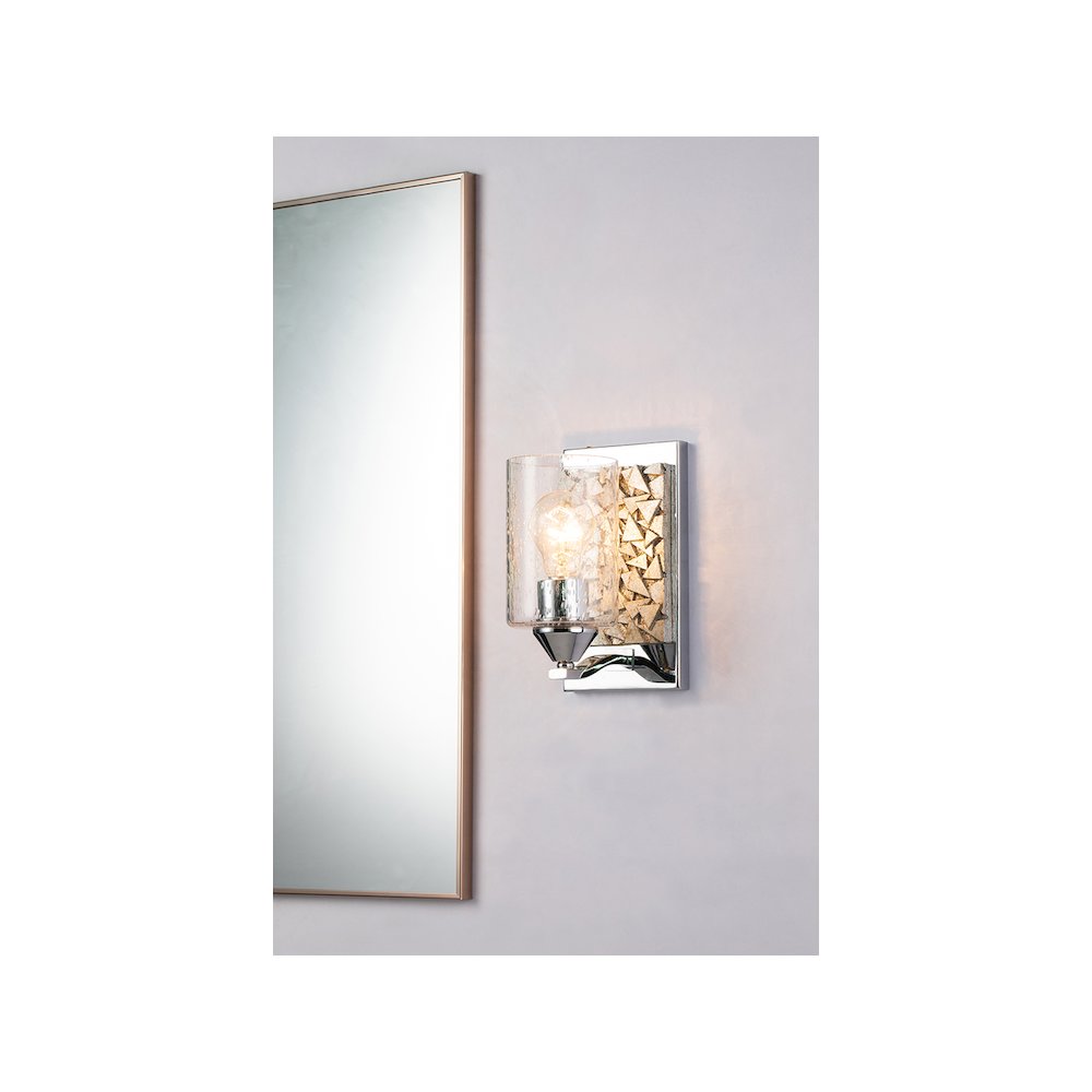 Bocage 1 Light Wall Sconce In Polished Chrome And Silver. Picture 3