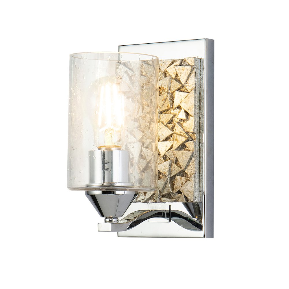 Bocage 1 Light Wall Sconce In Polished Chrome And Silver. Picture 1