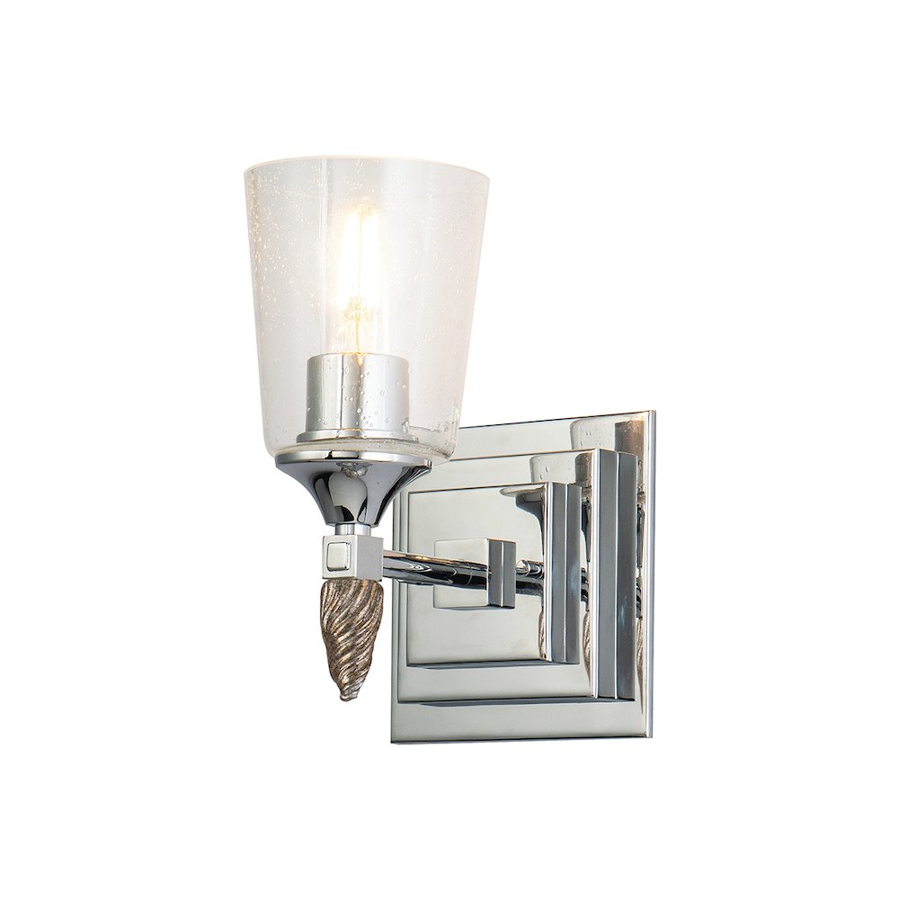 Vetiver 1 Light Wall Sconce in Polished Chrome with Silver Accent. Picture 1