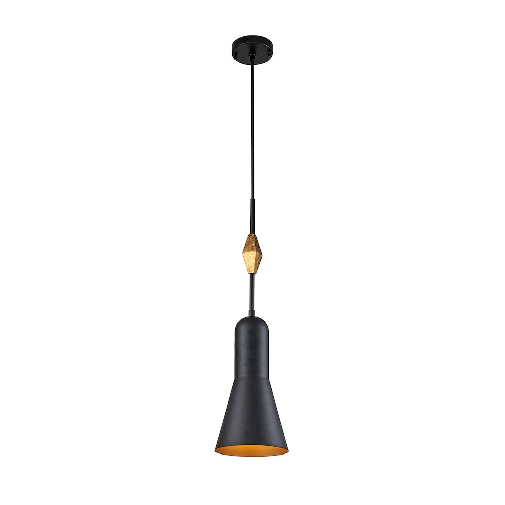 Bijoux Black Pendant with Geometric Figure. Picture 1