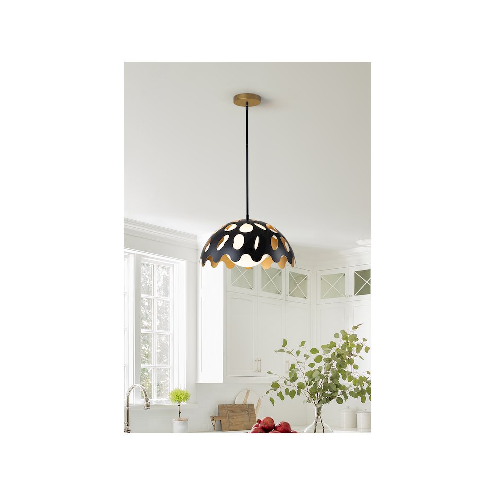 Pebbles 15" Pendant in Black. Picture 7