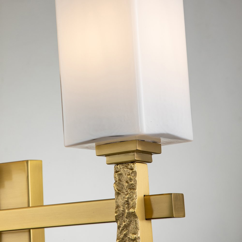 Jack 3 Light Bath Bar in Aged Brass. Picture 4