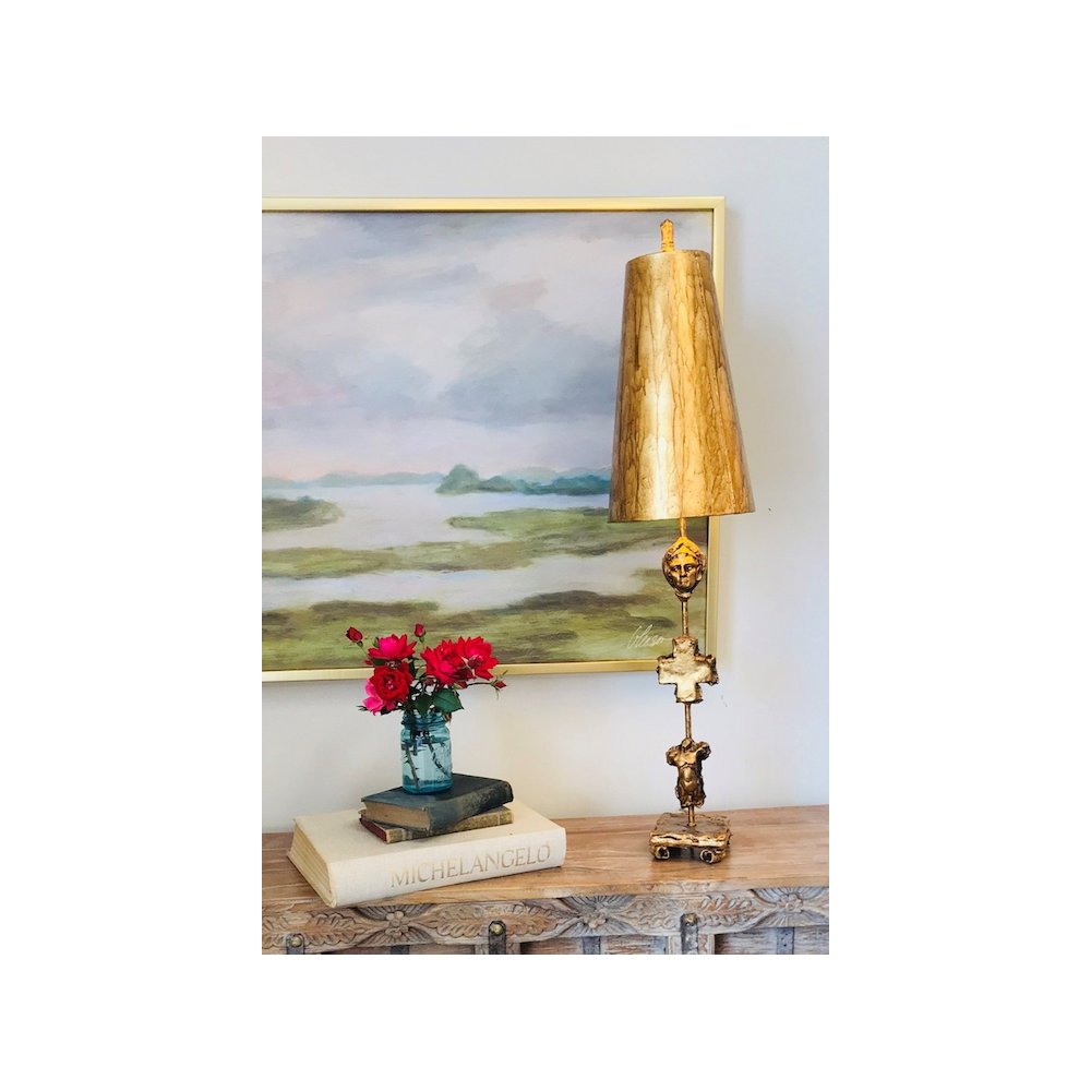 Fragment Distressed Gold Table Lamp By Lucas McKearn. Picture 2