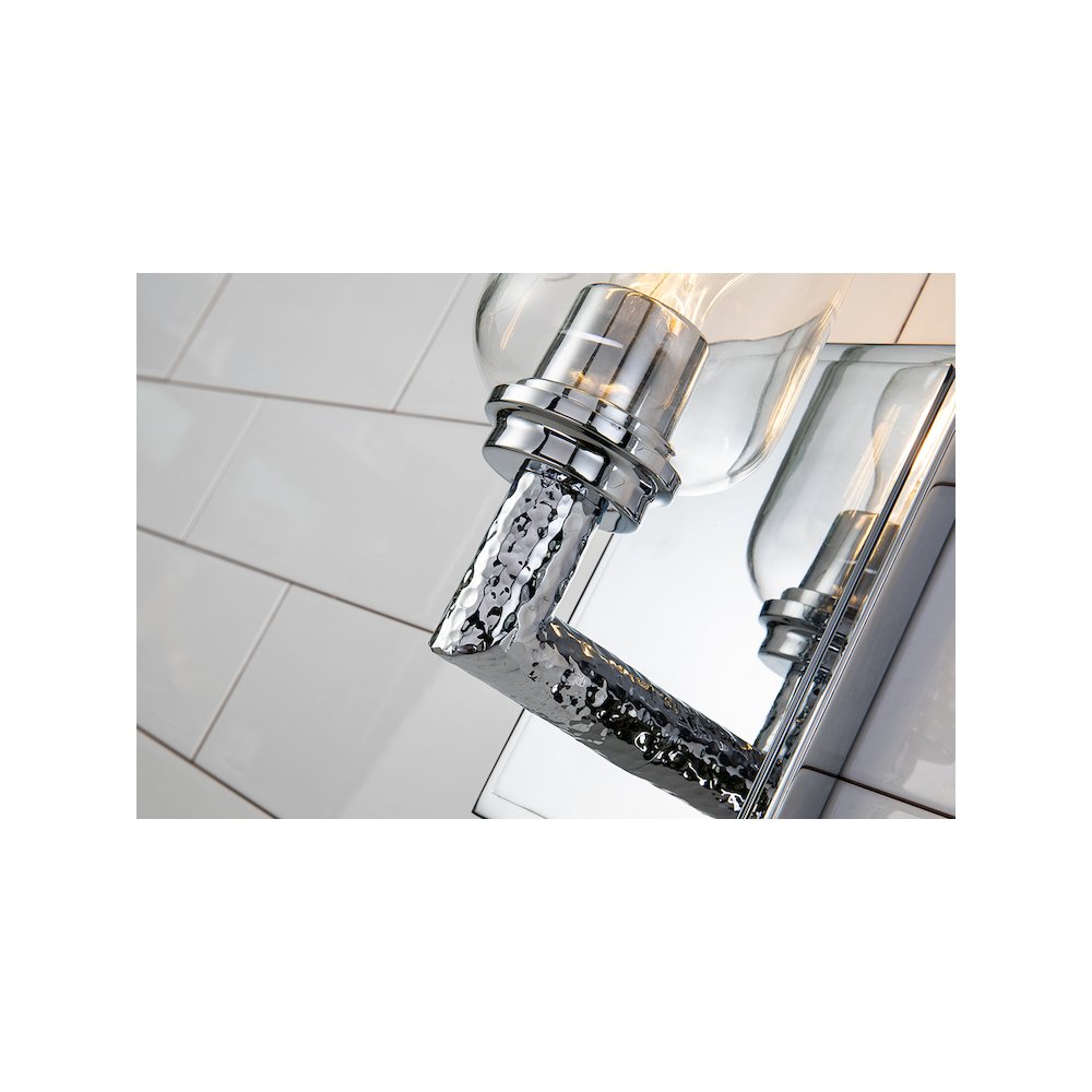 Rampart 1 Light Wall Sconce in Polished Chrome. Picture 3