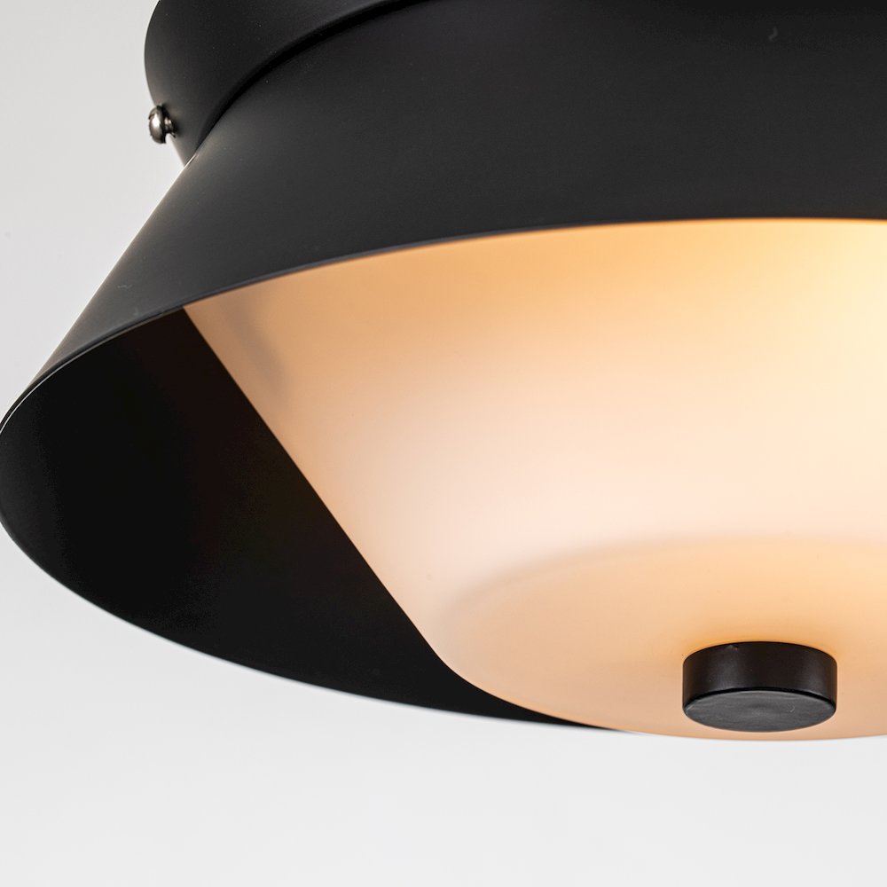 Bowtie Flush Mount in Matte Black. Picture 2