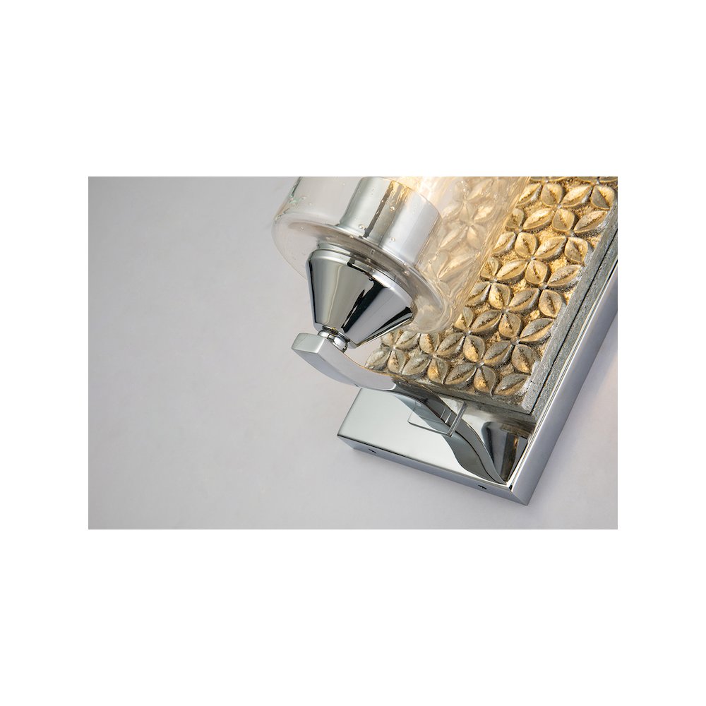 Arcadia 1 Light Wall Sconce in Polished Chrome and Silver. Picture 1