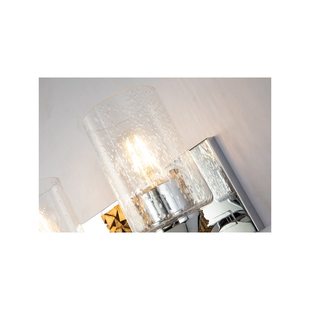 Bocage 2 Light Wall Vanity In Polished Chrome And Gold. Picture 4