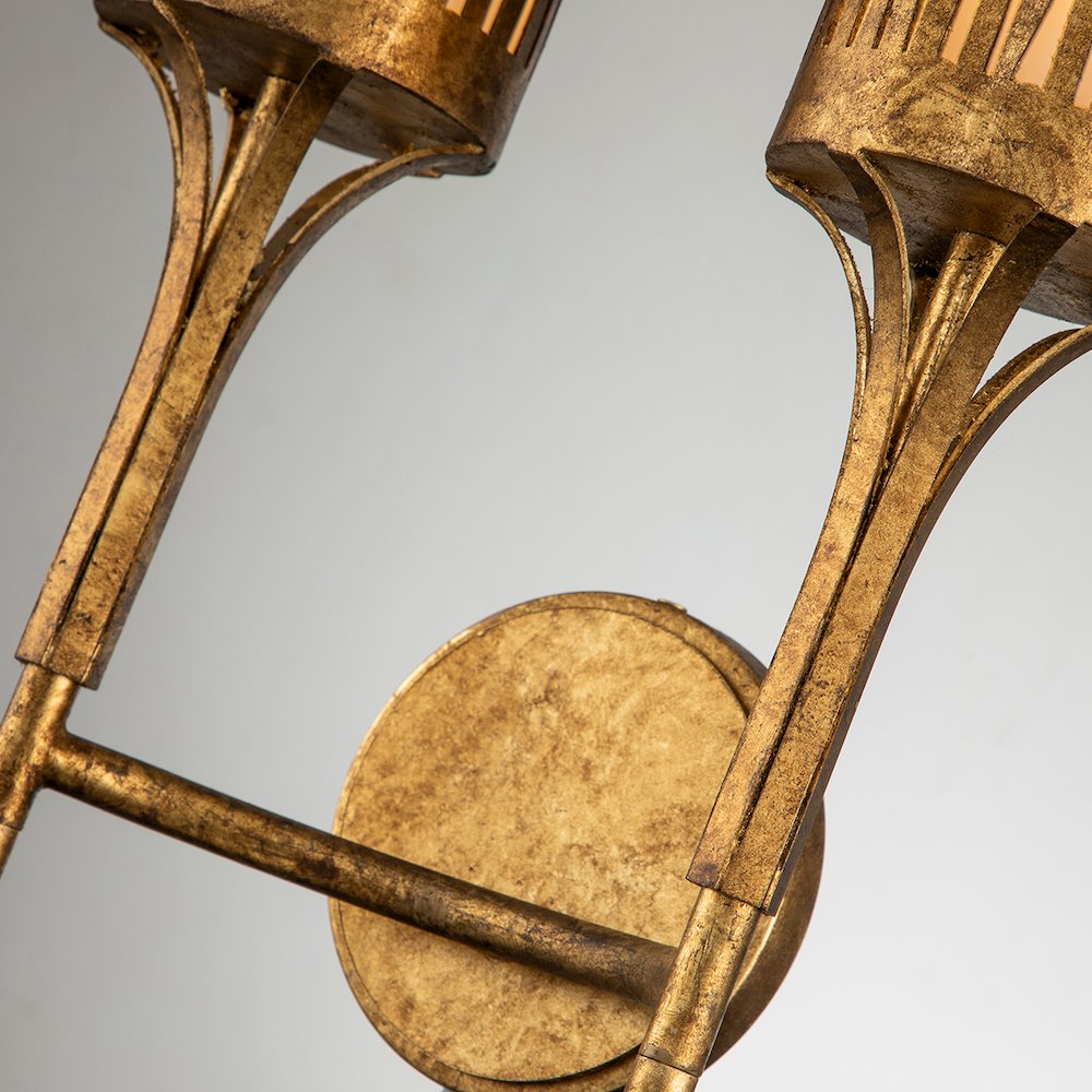 Nicholls Sconce in Gold Leaf. Picture 6
