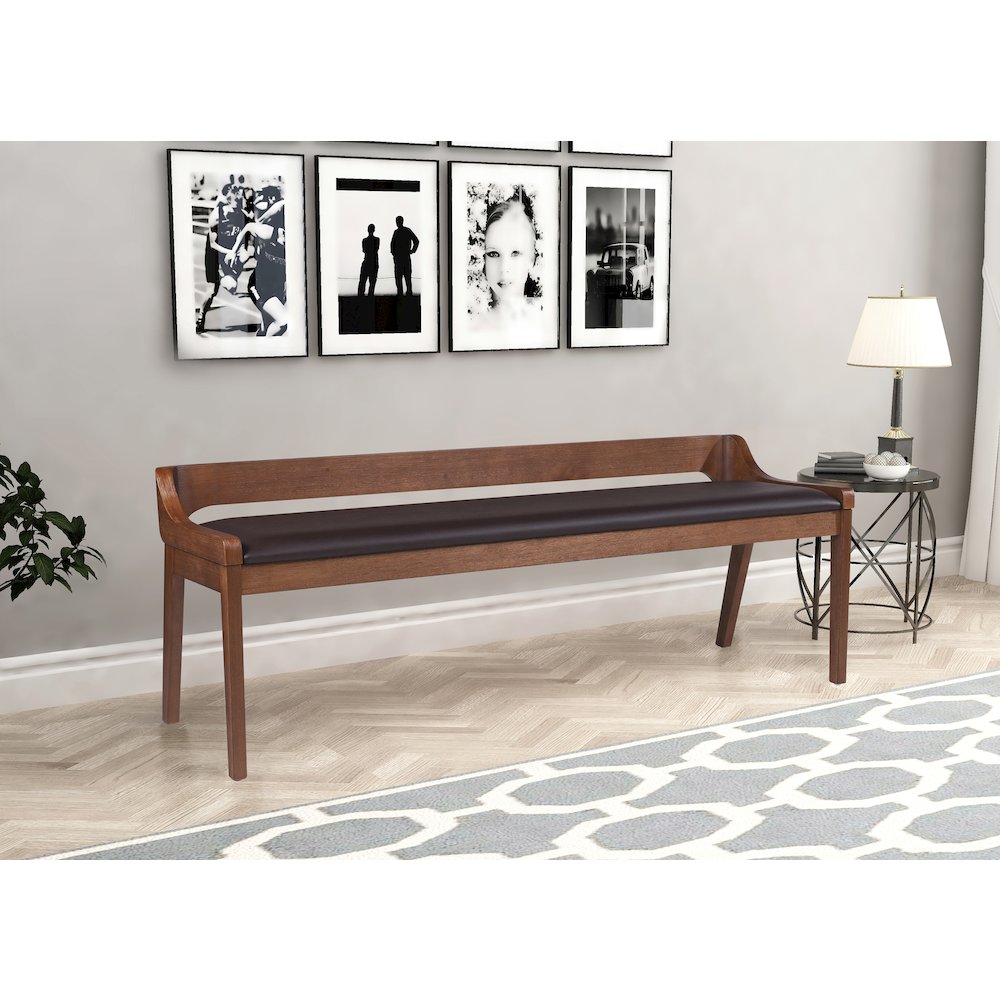 Rasmus Dining Bench - Chestnut Wire-Brush Finish. Picture 3