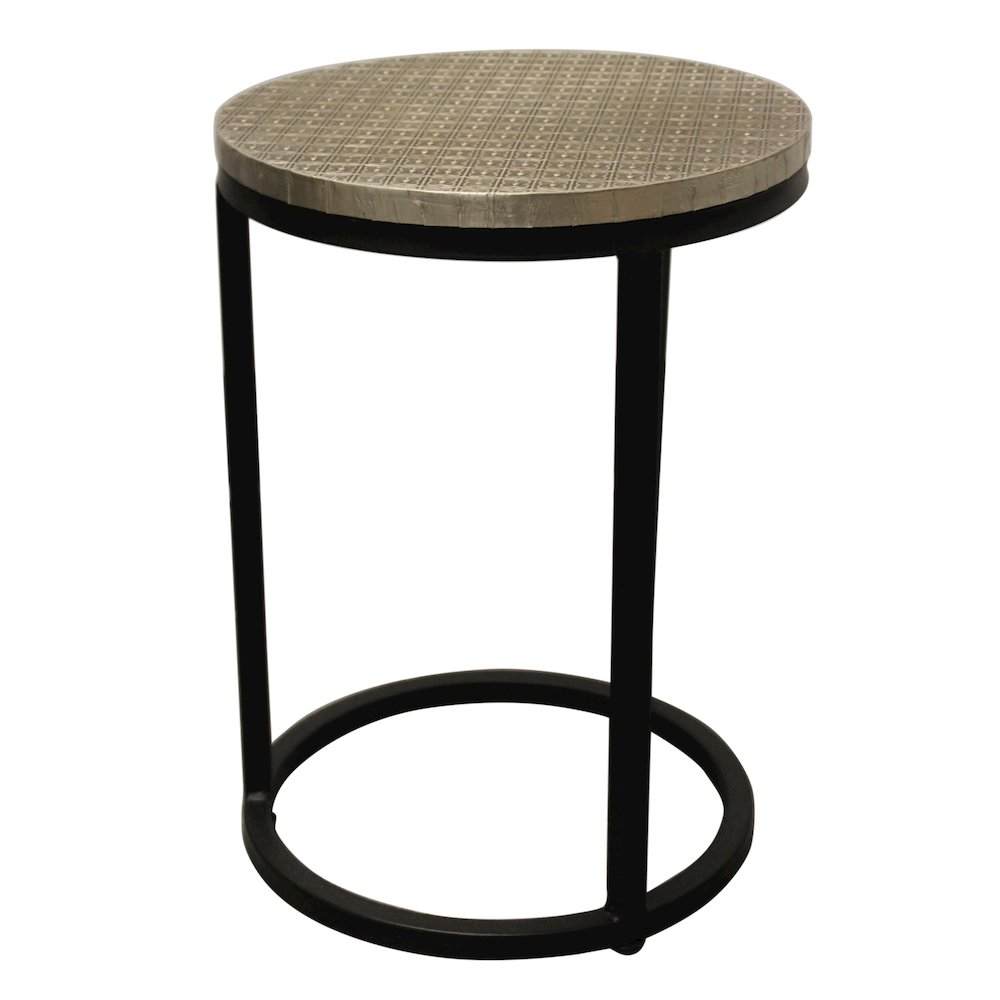 Meenal Nesting Table in Brass Silver. Picture 5