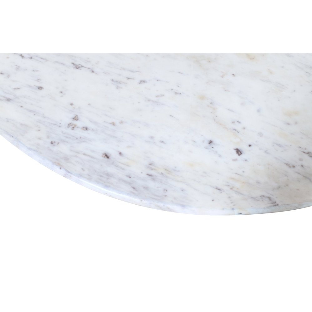 Terra 72" Oval Dining Table with White Marble Top. Picture 3