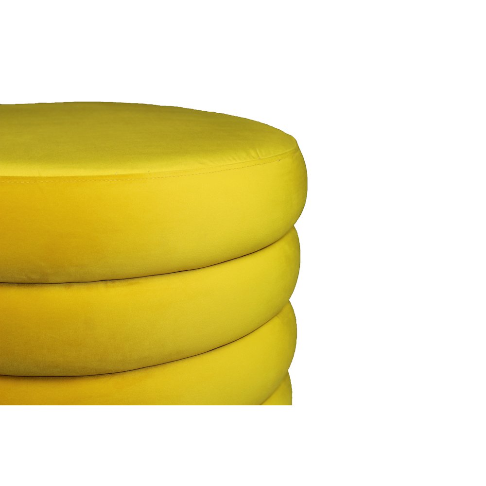 Thor Round Ottoman in Daffodil. Picture 2
