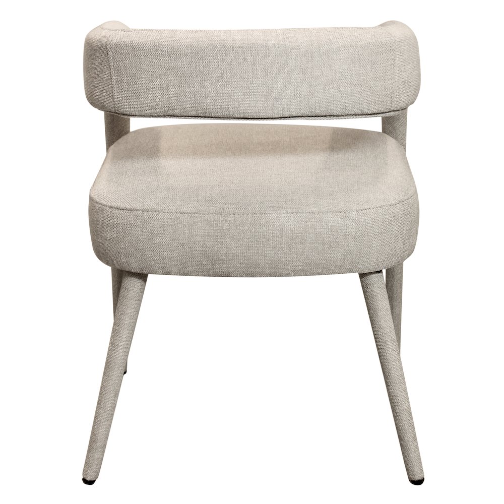 9-Piece Dining Set 8 Galway Chairs in Ivory Linen Sturdy Metal Frame. Picture 8