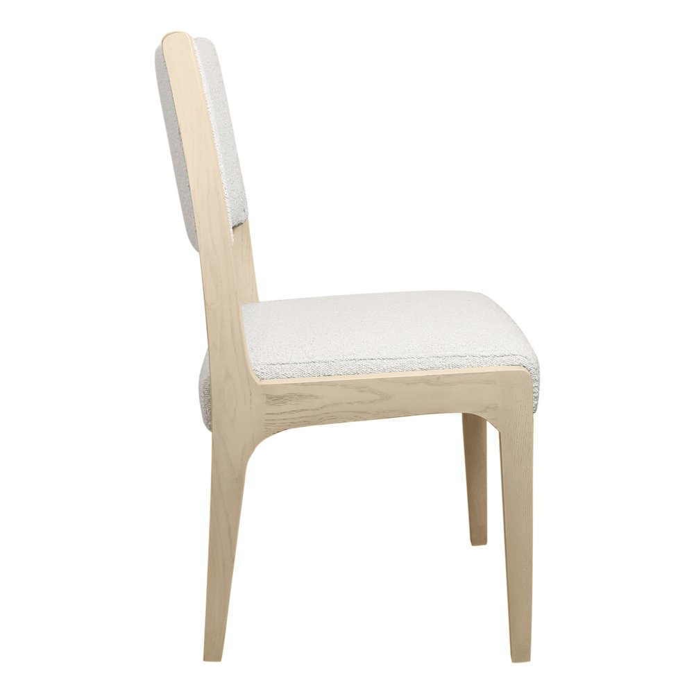 Logan 82" Dining Table, with 6 Ash Ivory Boucle Dining Chairs. Picture 11