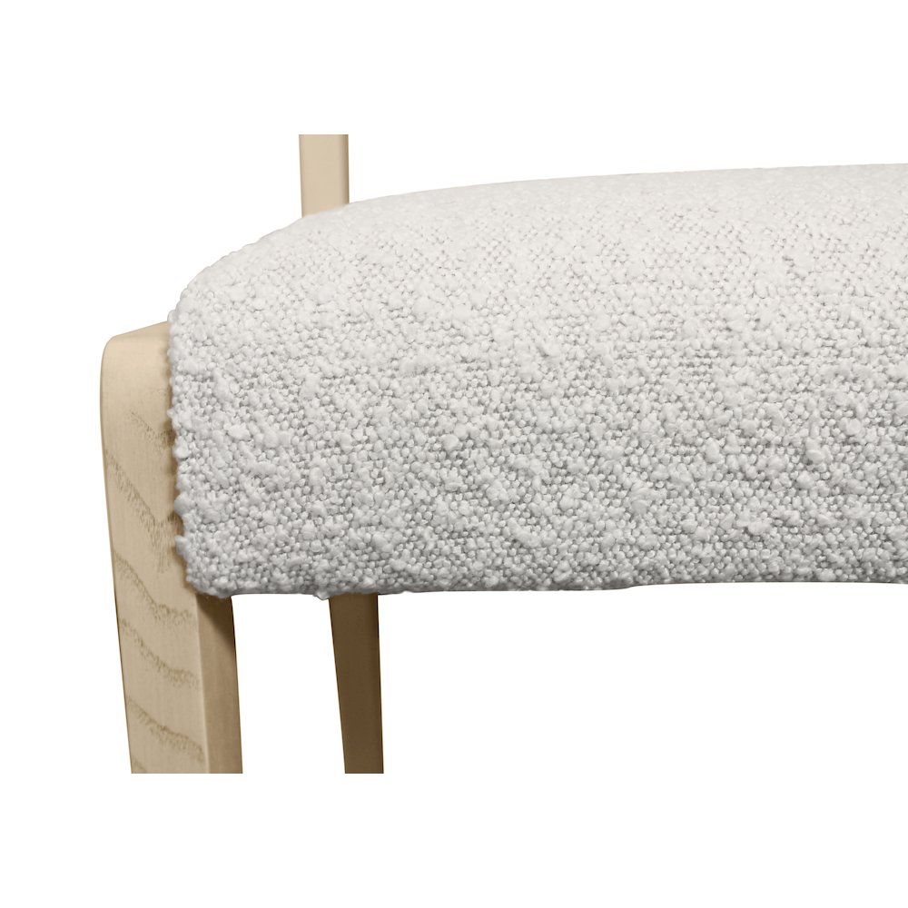 Logan 82" Dining Table, with 8 Ash Ivory Boucle Dining Chairs. Picture 3